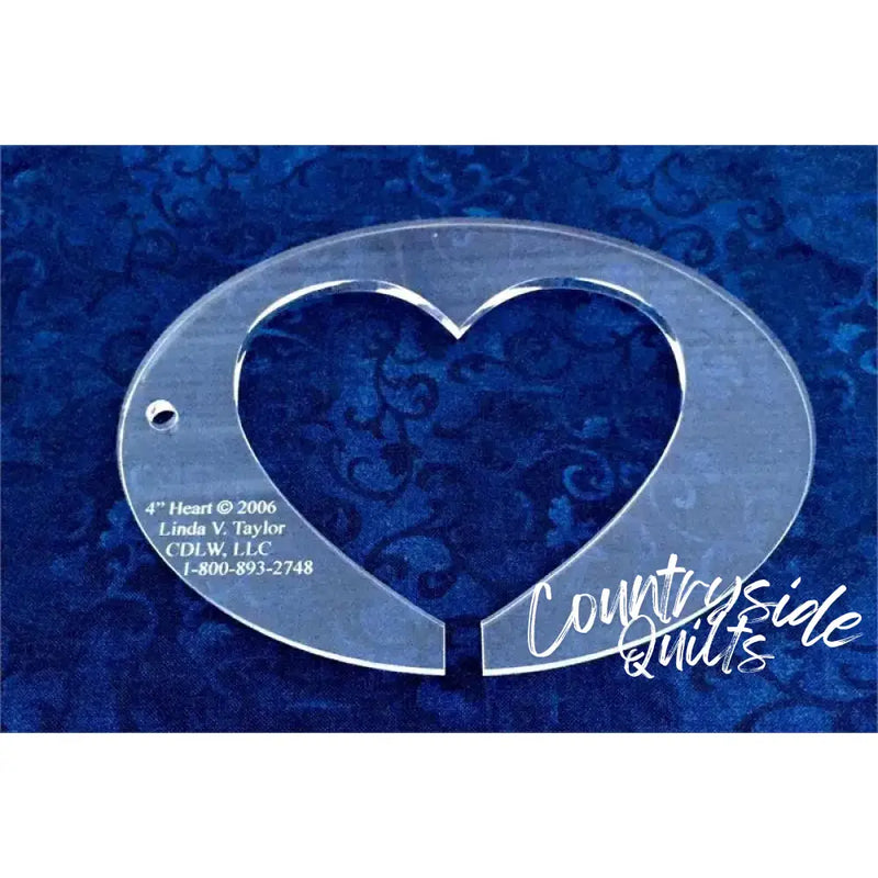 4’’ Heart in 6 3/4’’ Oval Template TMP-306