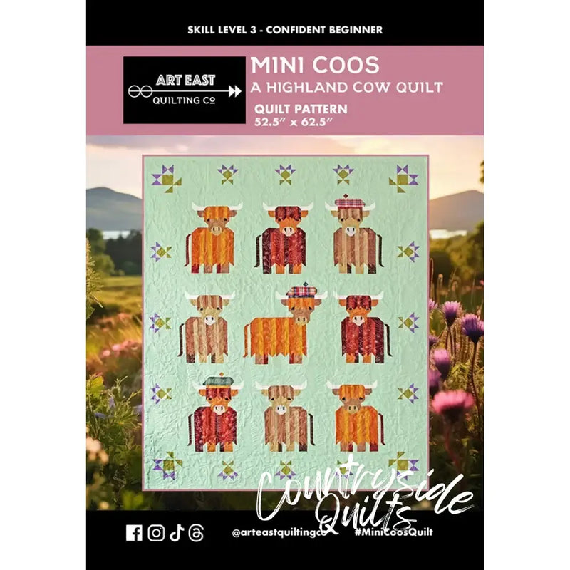 Art East Quilting Co - Mini Coos - a Highland Cow Quilt