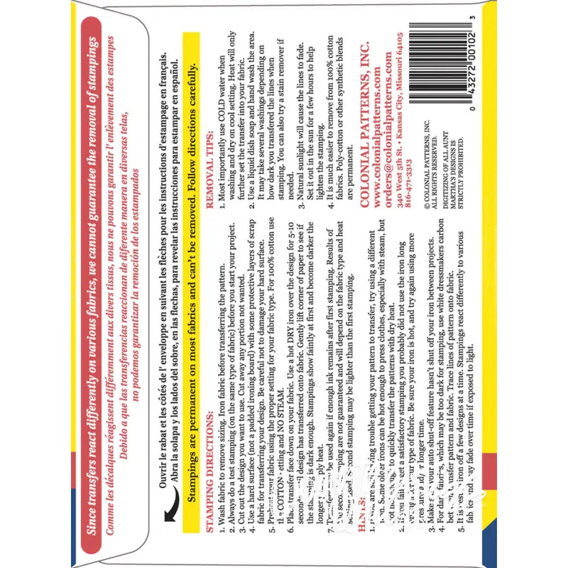 Aunt Martha’s 3865 Sunflower Pansies & Poinsettia Tea