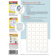 Back cover of Aunt Martha’s Quilting book showcasing designs and Retro Flower Print