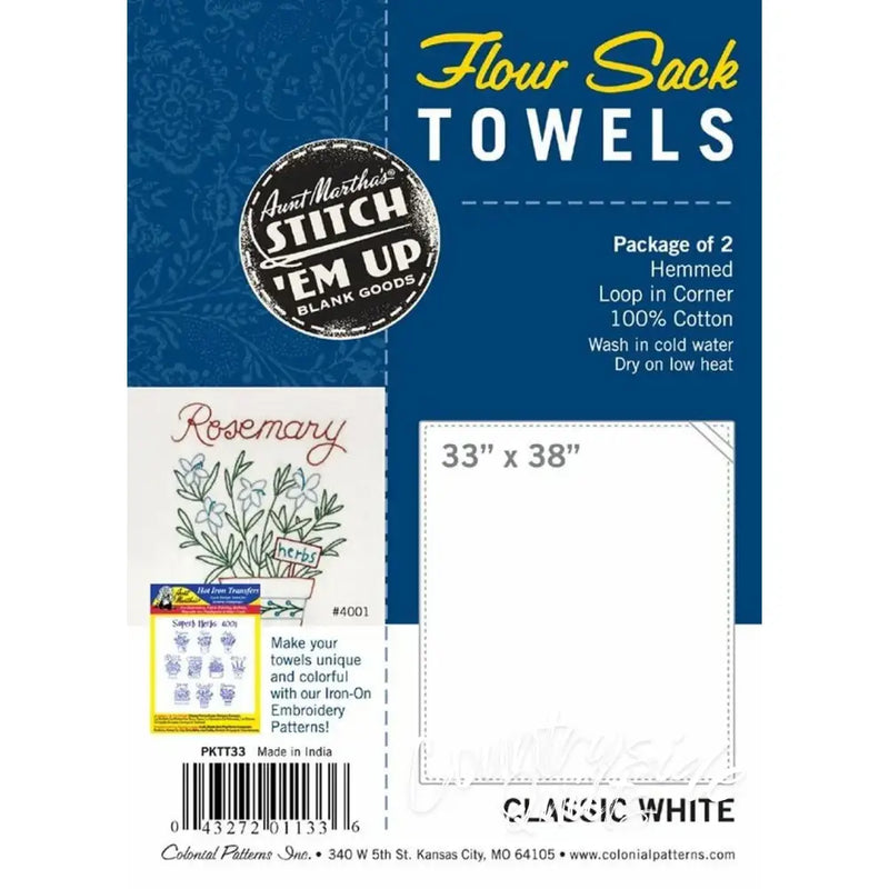 Aunt Martha’s® 33x38 Flour Sack Dish Towels PKTT33