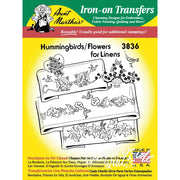 Aunt Marthas® hummingbirds & flowers iron-on transfer pattern for countryside quilts