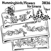 Aunt Marthas® Hummingbirds & Flowers embroidery patterns for countryside quilts