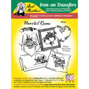 Aunt Marthas® Hearts & Roses iron-on transfer sheet for countryside quilts display