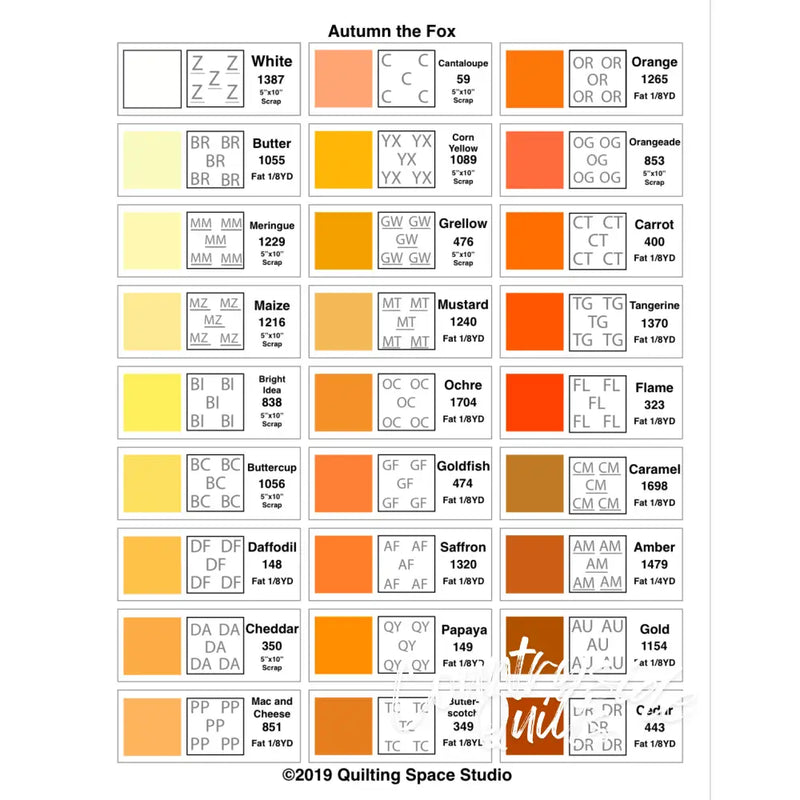 Autumn the Fox Pattern PT001