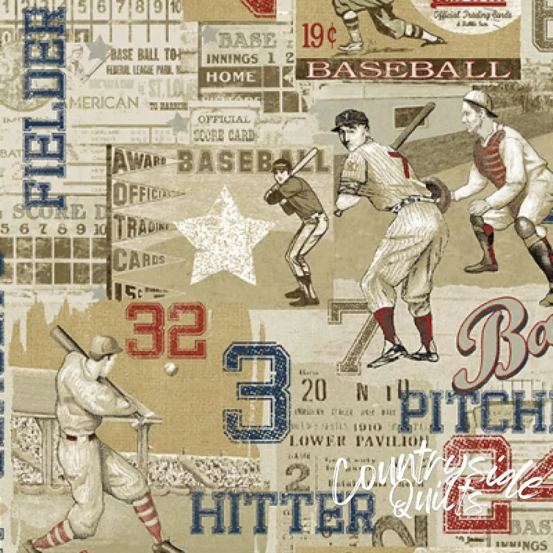 Benartex AMERICAN PASTIME TAN 2601-70