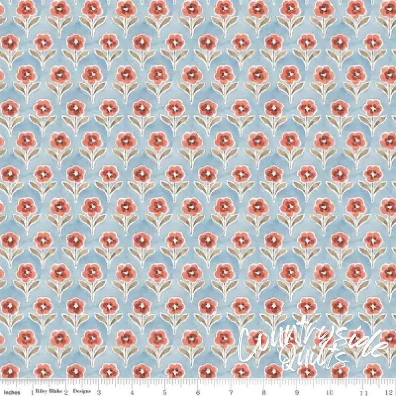 Countryside Blossom Blue 44’’ / 45’’ Width C14534-BLUE
