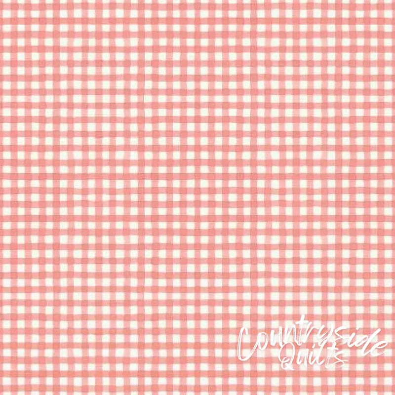 Countryside Gingham Coral 44’’ / 45’’ Width C14537-CORAL