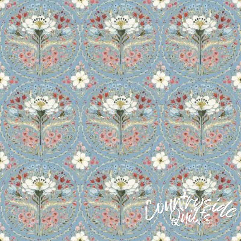 Countryside Medallion Blue 44’’ / 45’’ Width C14531-BLUE
