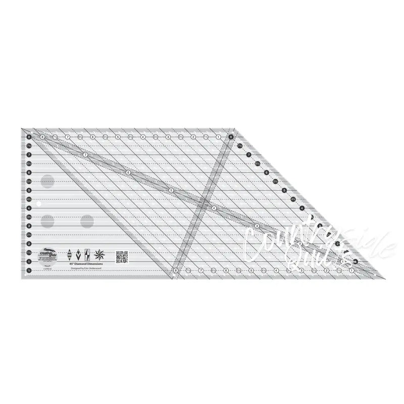 Creative Grids 45 Degree Diamond Dimensions Quilt Ruler