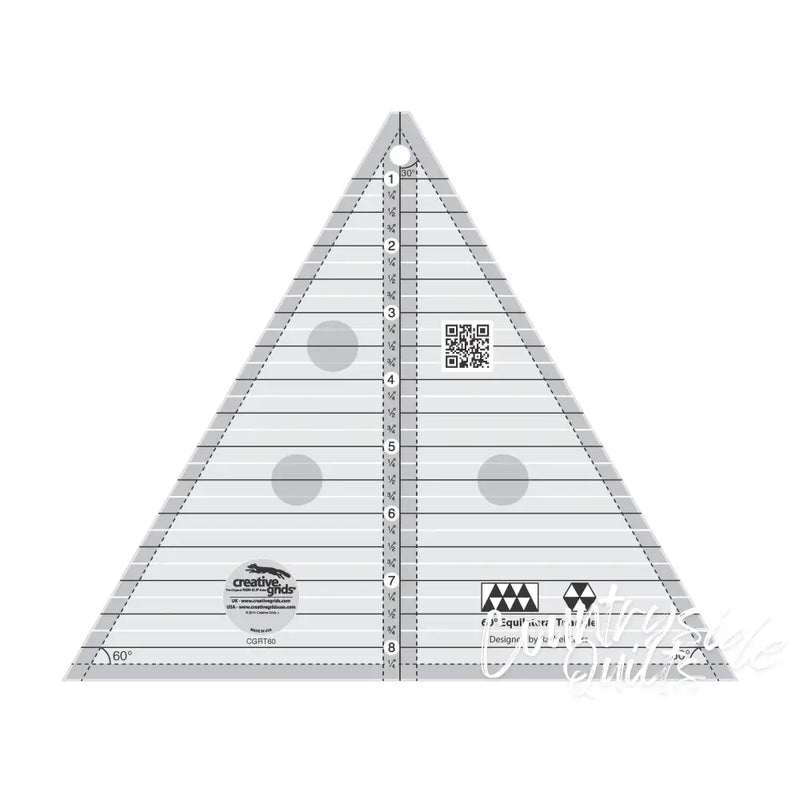 Creative Grids 60 Degree Triangle 8-1/2in Quilt Ruler