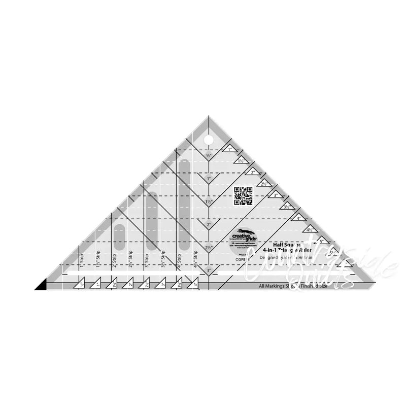 Creative Grids Half-Square 4-in-1 Triangle Quilt Ruler