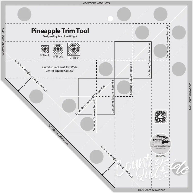 Creative Grids Pineapple Trim Tool for 6 8 or 10in Finished