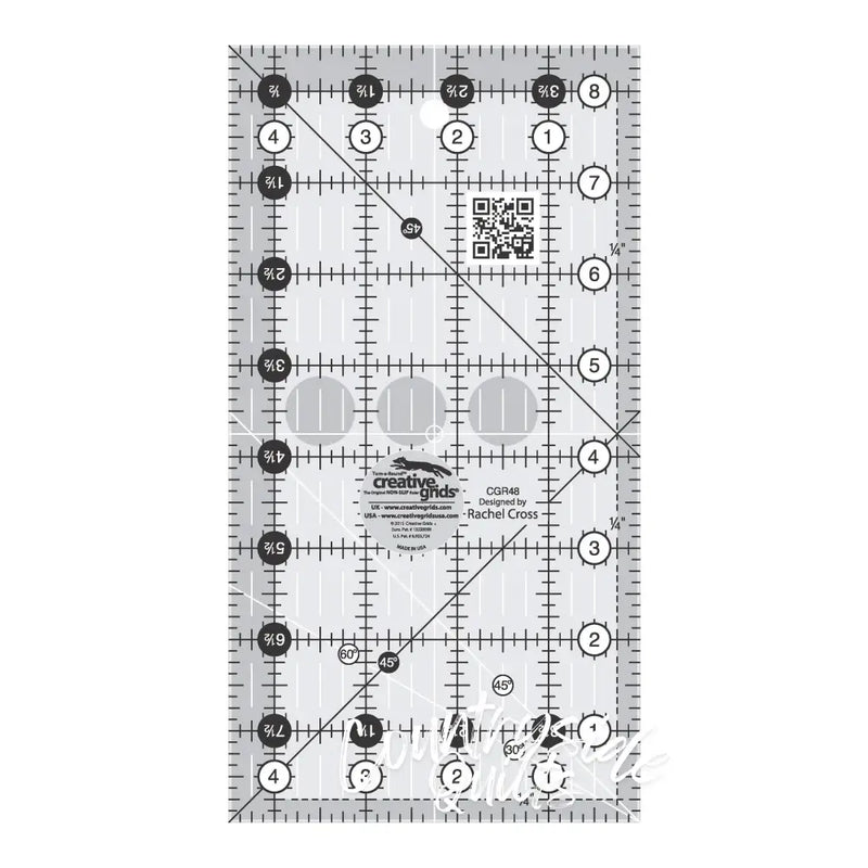 Creative Grids Quilt Ruler 4-1/2in x 8-1/2in Notions