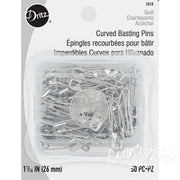 Dritz 1-1/16’’ Curved Basting Pins Nickel 50 pc 3028