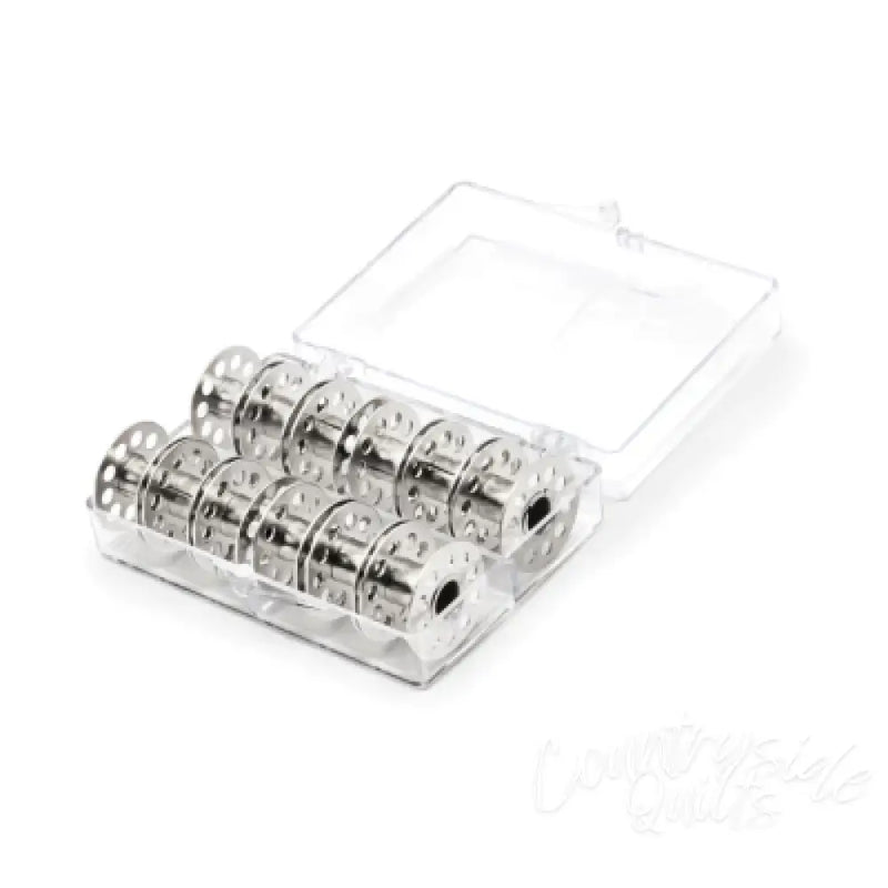 Dritz Metal Class 15 Box of Bobbins Clear Case 12 pc 939
