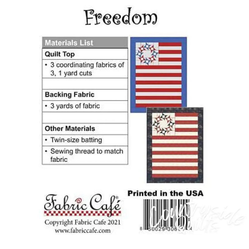 Freedom quilt pattern FC06054