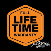 Orange badge with FULL LIFETIME WARRANTY for Friskers® 8’’ Titanium Softgrip Scissors