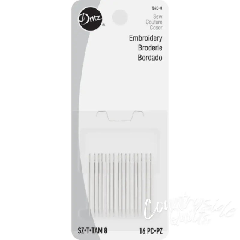 Hand Needles Embroidery Size 8 16 ct. D56E-8