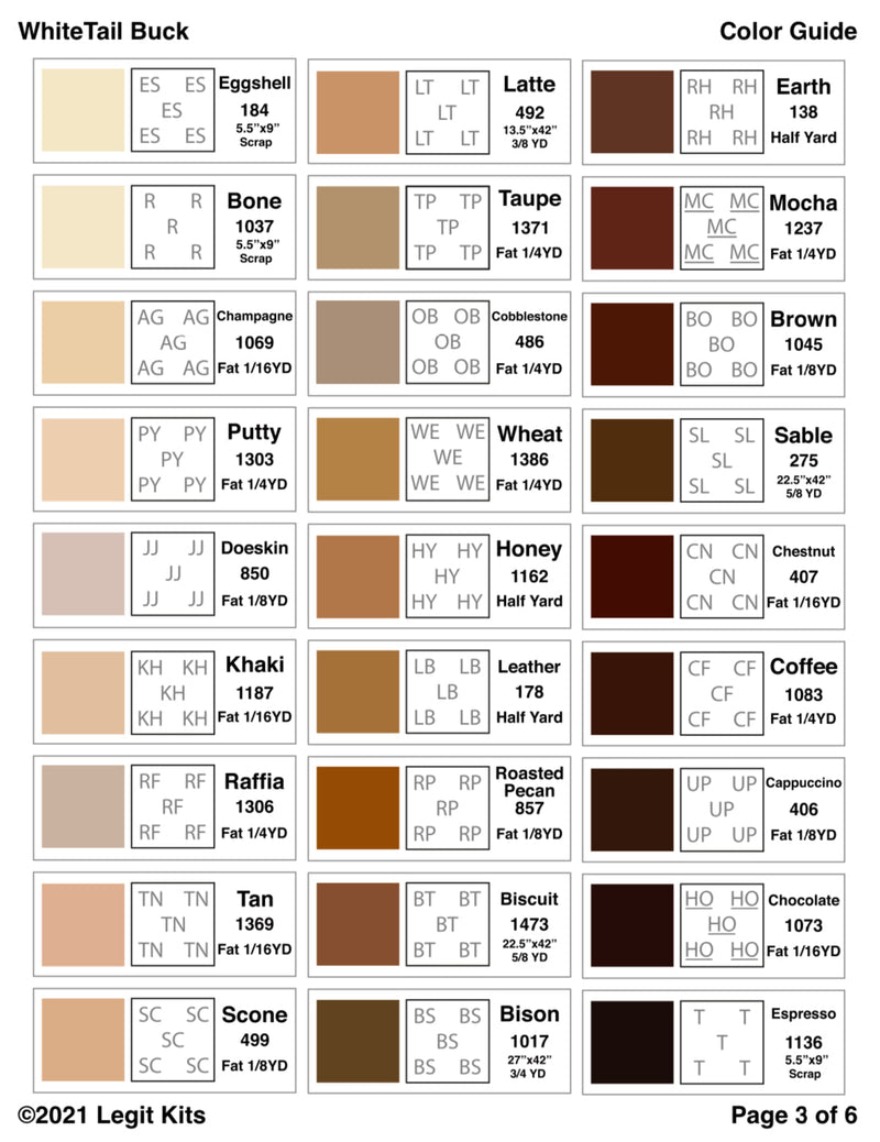 White Tail Buck Quilt Kit