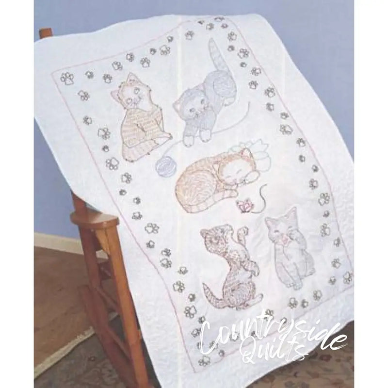 Jack Dempsey Kitty Cats Lap Quilt Quilts 626012