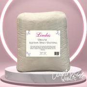 Linda’s Deluxe Cotton/Poly Blend Batting Queen Size 3 Yard