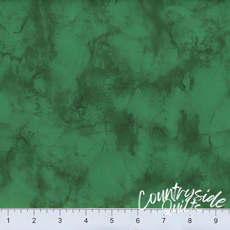 Mottled emerald green marbled fabric from Marshall Dry Goods Marble collection