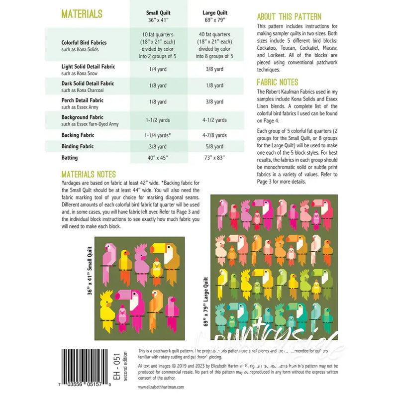 Pretty Birds Quilt Pattern 924706