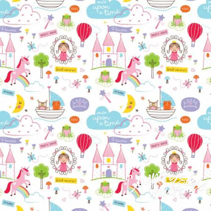Riley Blake Designs Once Upon A Time Main White - Designer