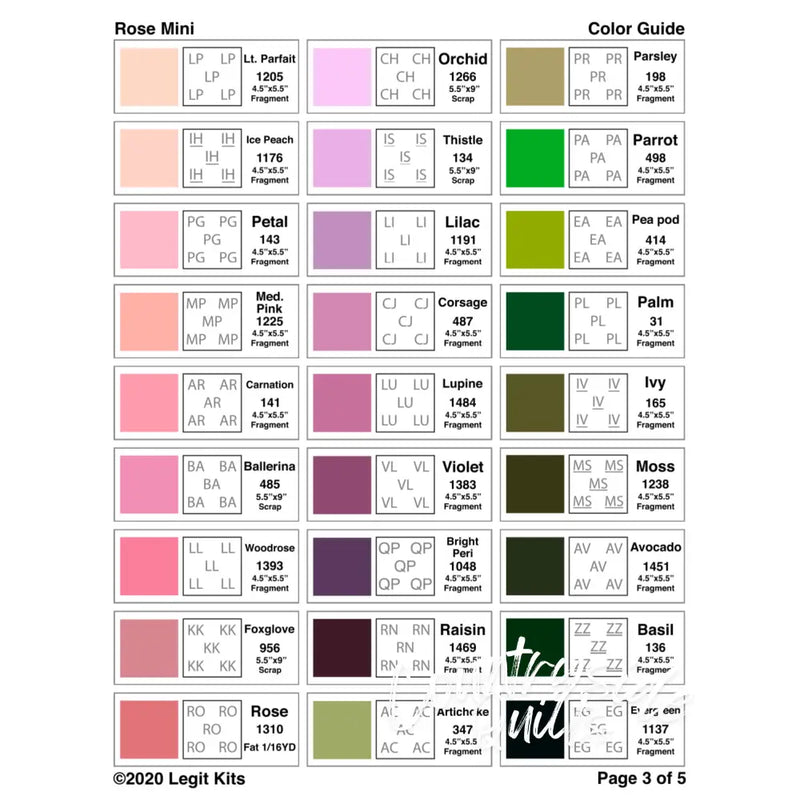 Rose Mini Quilt Kit QK008