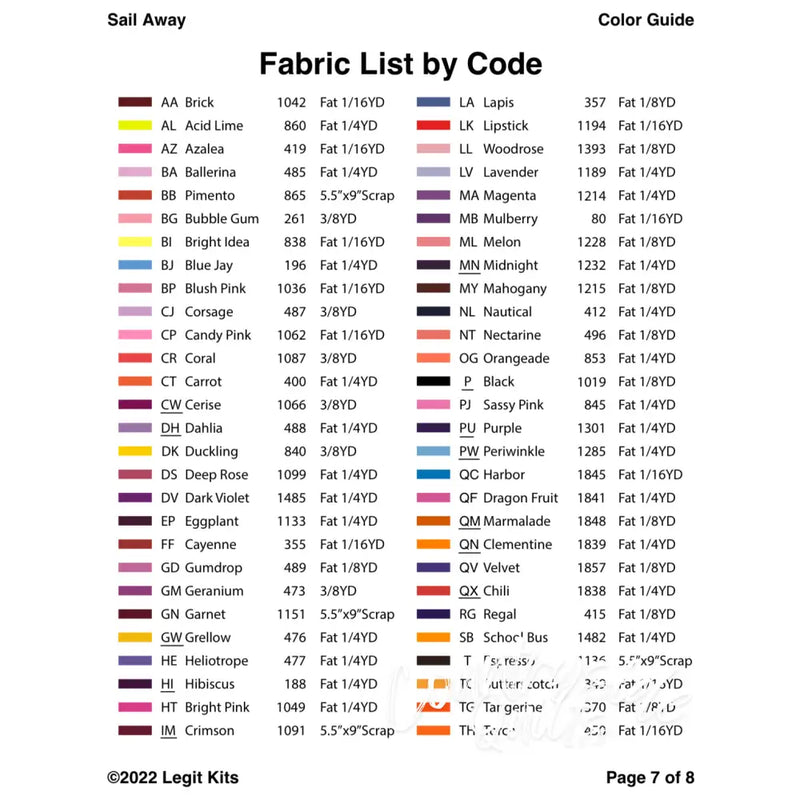 Sail Away Quilt Kit QK038