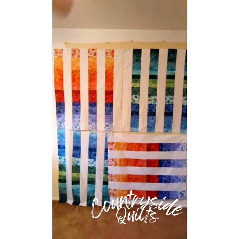 Scrappy Modern Stripes Quilt Pattern 739406408836