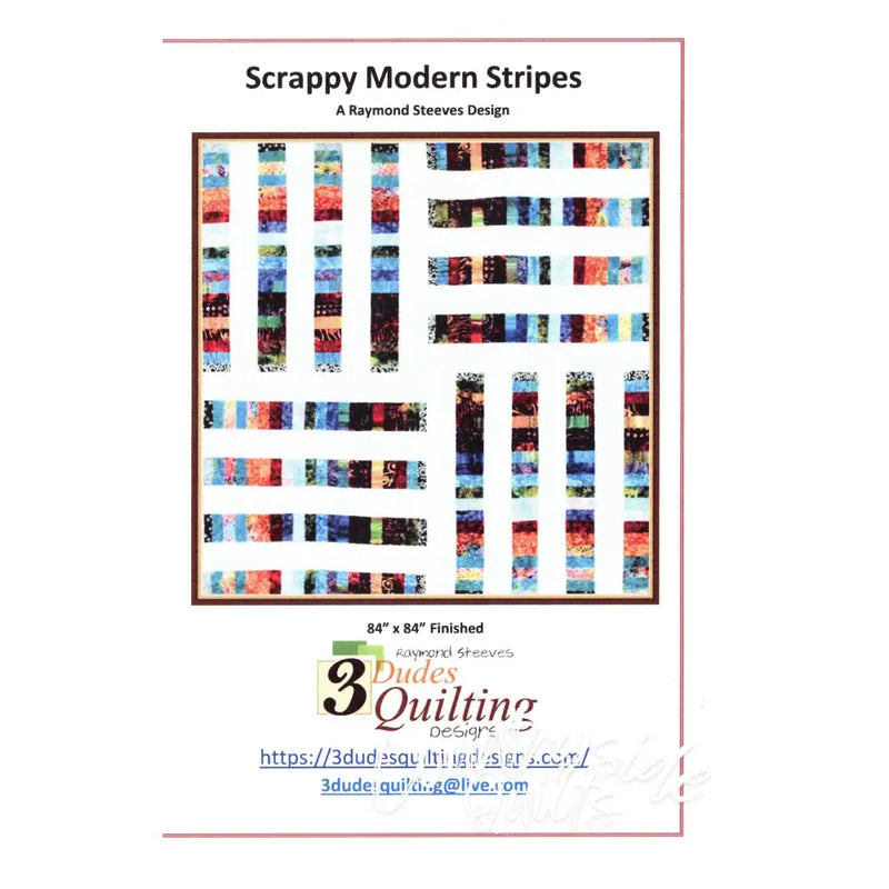 Scrappy Modern Stripes Quilt Pattern 739406408836