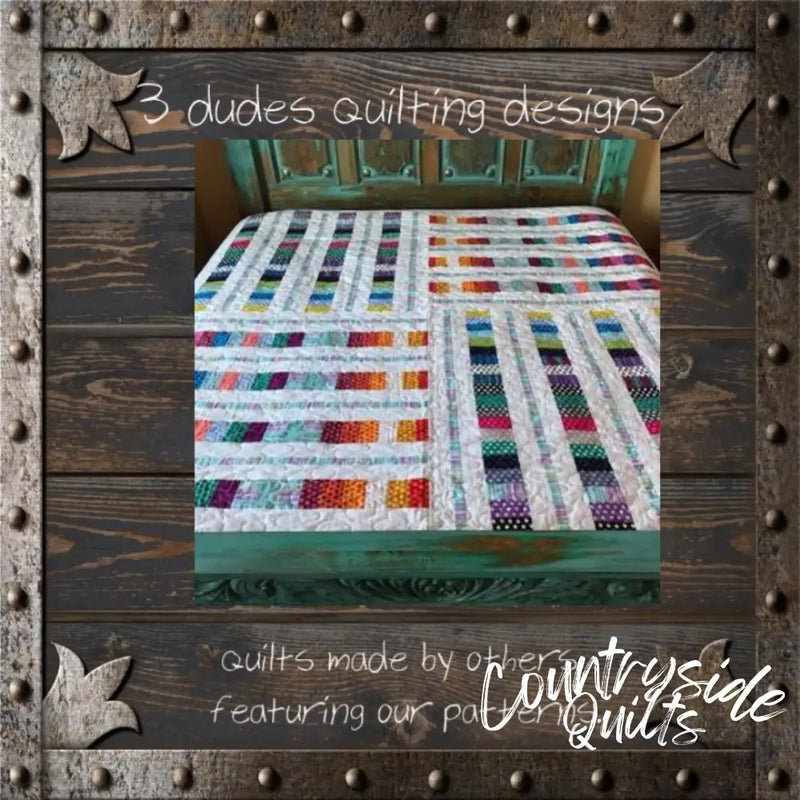 Scrappy Modern Stripes Quilt Pattern 739406408836