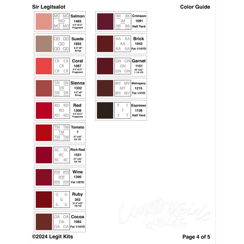 Sir Legitsalot Pattern PT058