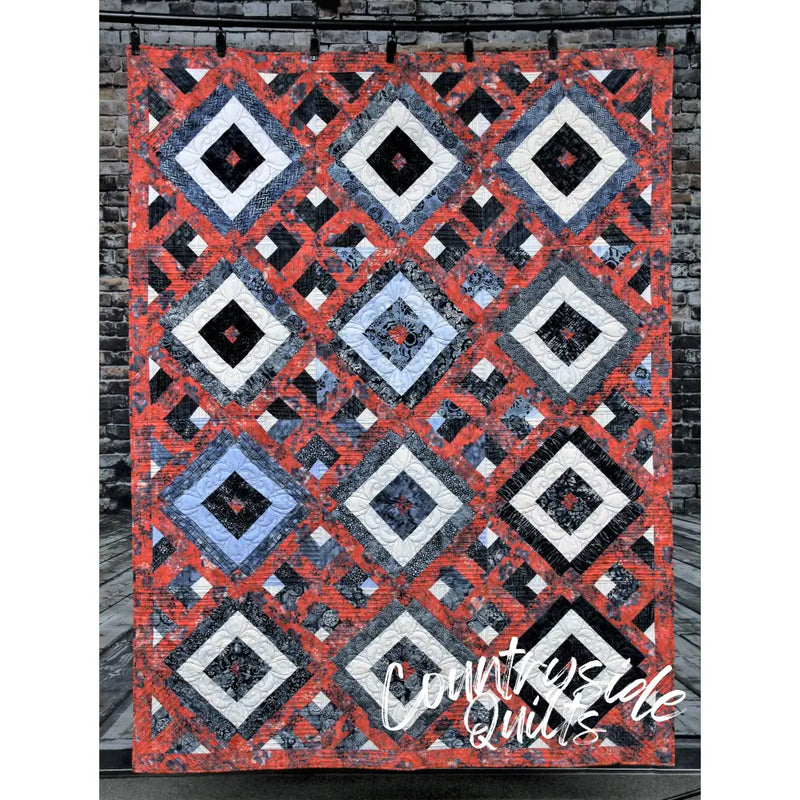 Squared Stripes on Point Quilt Pattern 739406408935