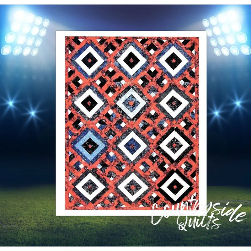 Squared Stripes on Point Quilt Pattern 739406408935