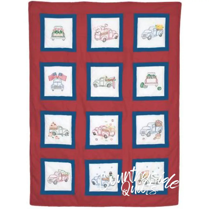 Trucks For All Seasons Quilt Blocks 346448
