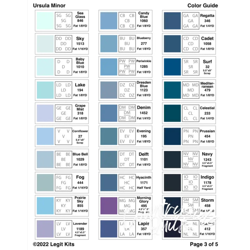 Ursula Minor Pattern PT033