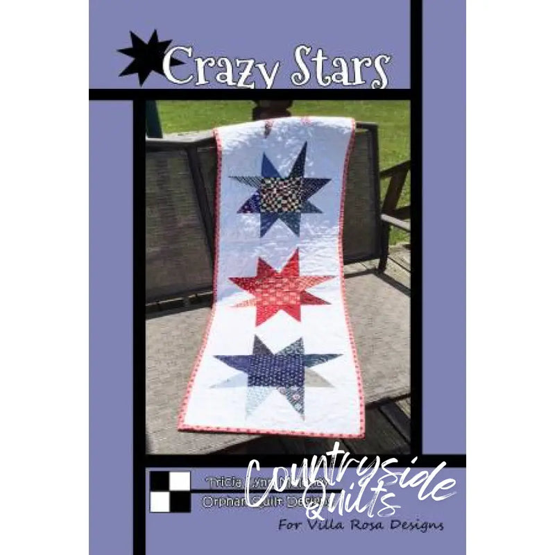 Villa Rosa Designs - Crazy Stars - Post Card Quilt Pattern