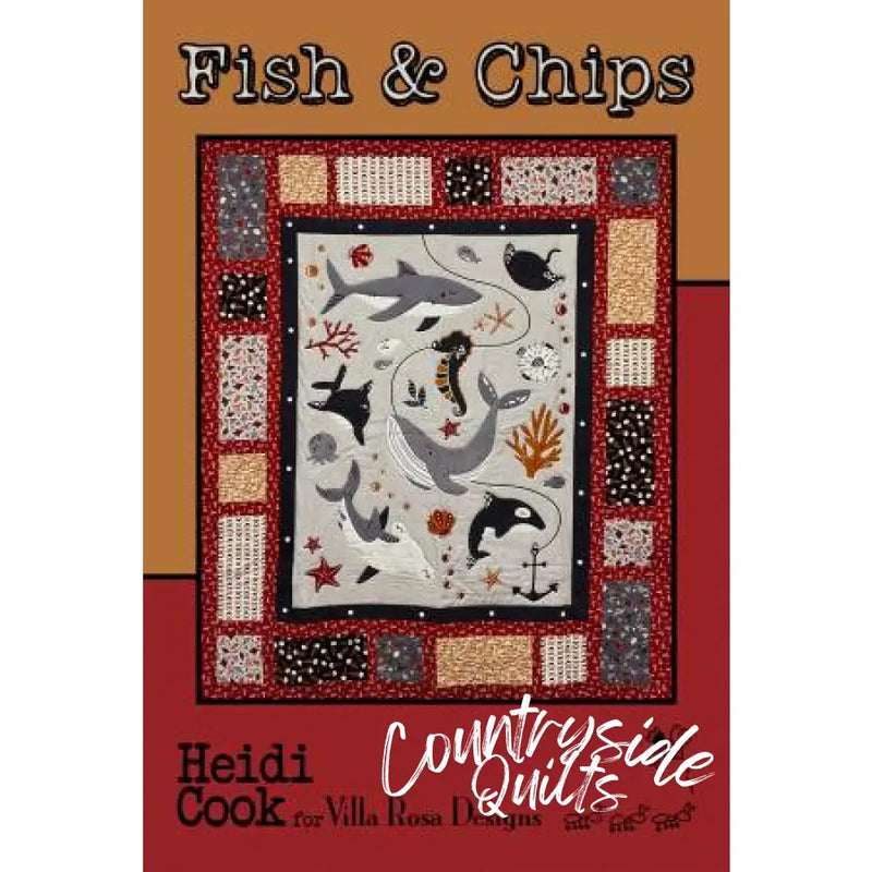 Villa Rosa Designs - Fish & Chips - Post Card Quilt Pattern