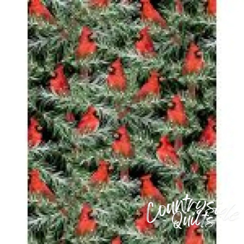 Wilmington Prints - Country Cardinals Packed Black