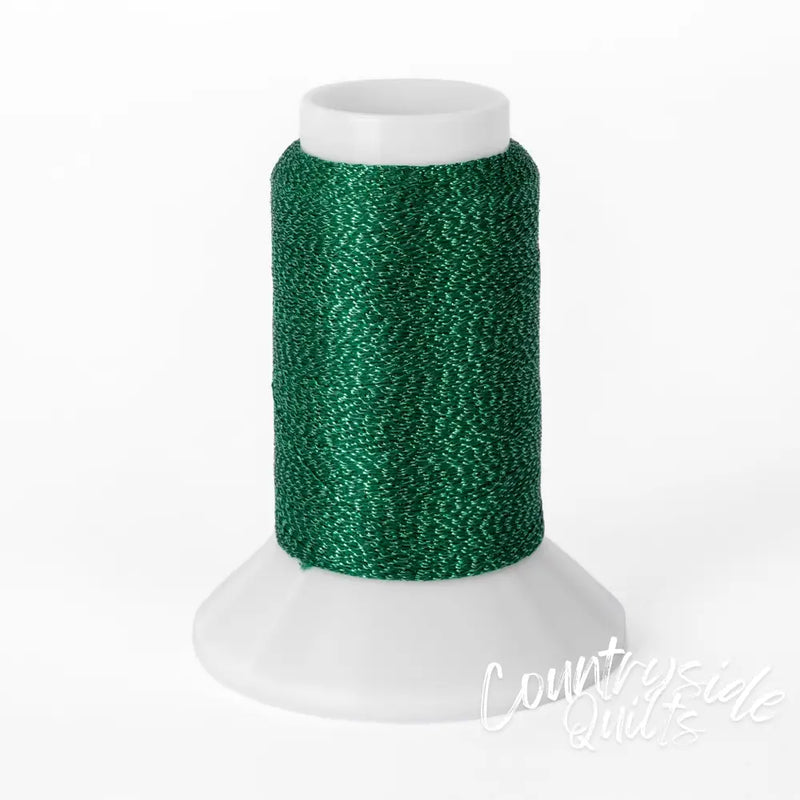Woolly Nylon Metallic #316 - Green Mini Cone Thread
