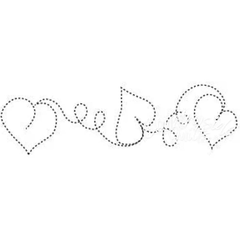 1947 Hearts and Loops Stencil 3.5’’x14’’ NA