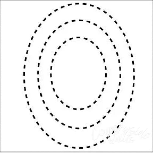 1956 Ovals 4.5’’x6’’/7’’x9’’/9’’x12’’ Stencil NA