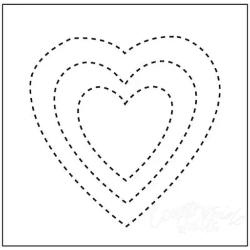 1974 Hearts 3’’/5’’/7’’ Stencil NA