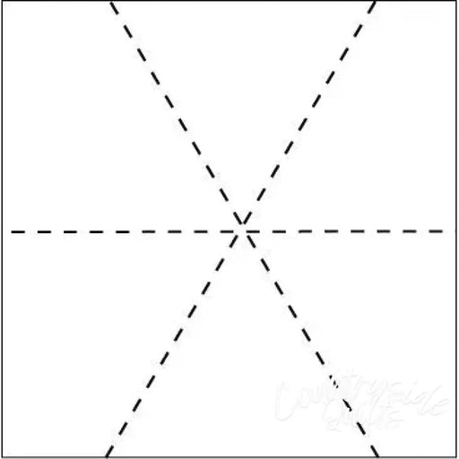 1975 Hexagon Lines 14’’ Stencil NA
