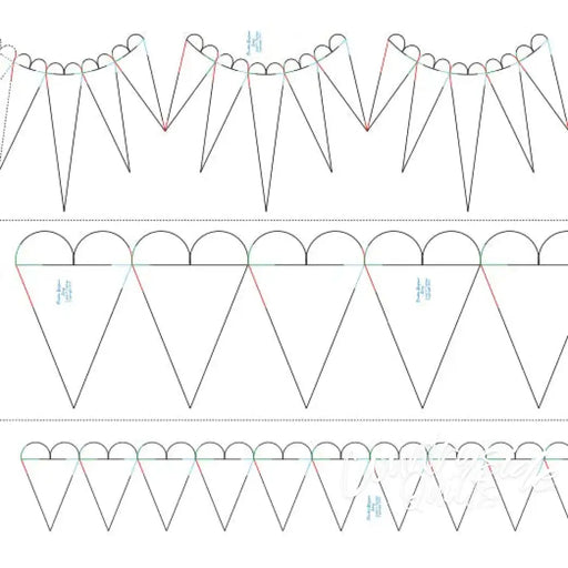 280 Heart Borders Pantograph by Linda V. Taylor LT Pattern