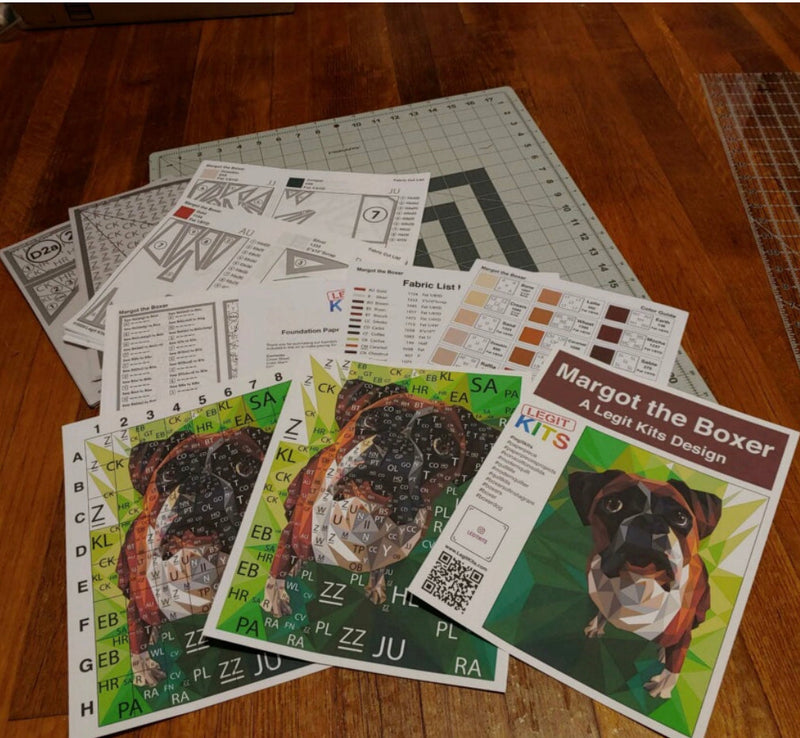 Margot the Boxer Quilt Kit