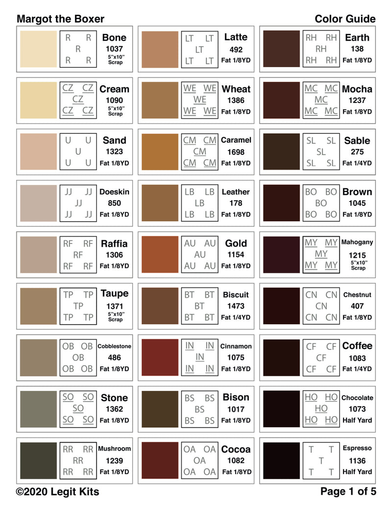 Margot the Boxer Pattern